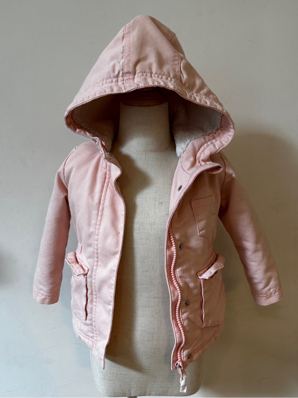 Cat & Jack Toddler Pink Hooded Coat - Soft Lined Coat